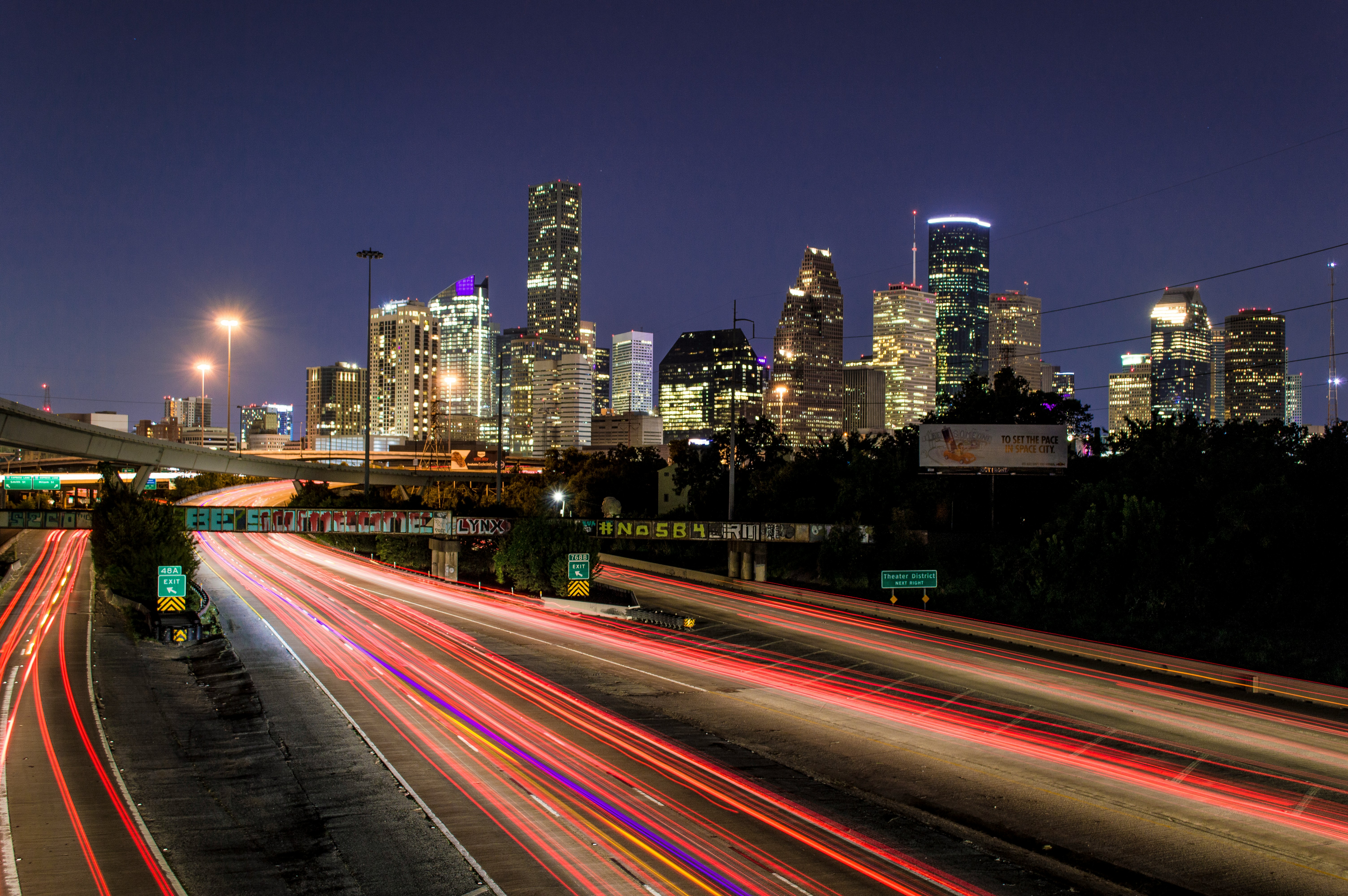 Skyline of Houston at night