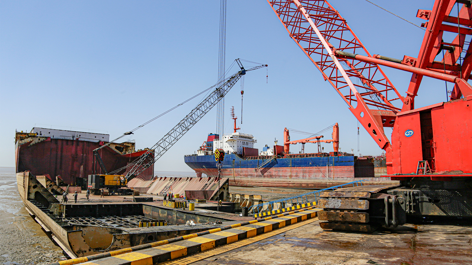 Ship in yard