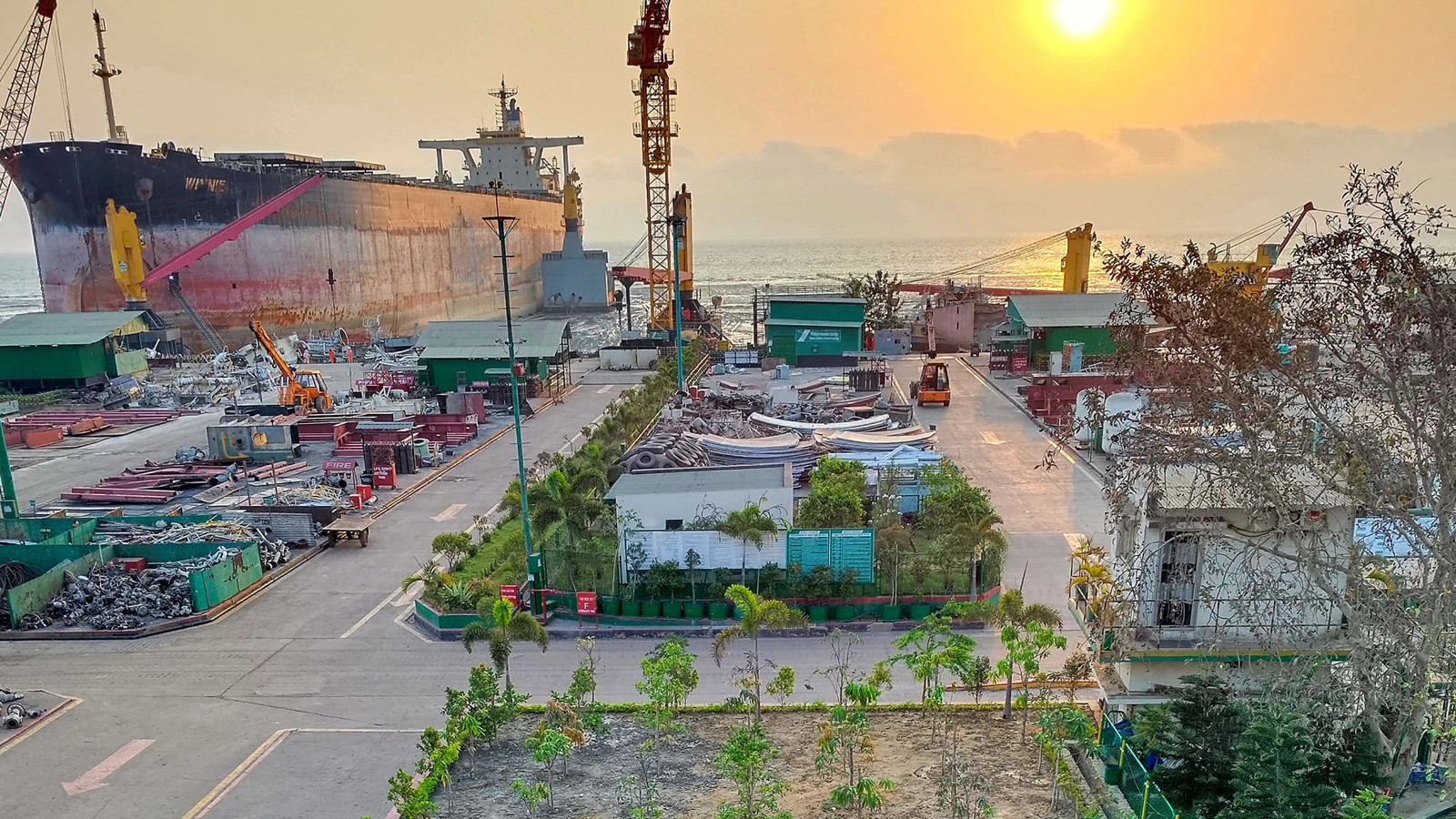Ship recycling yard