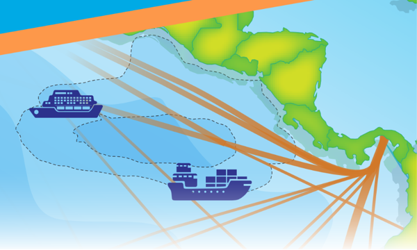 Illustration Of The Shipping Traffic Across The Thermal Dome