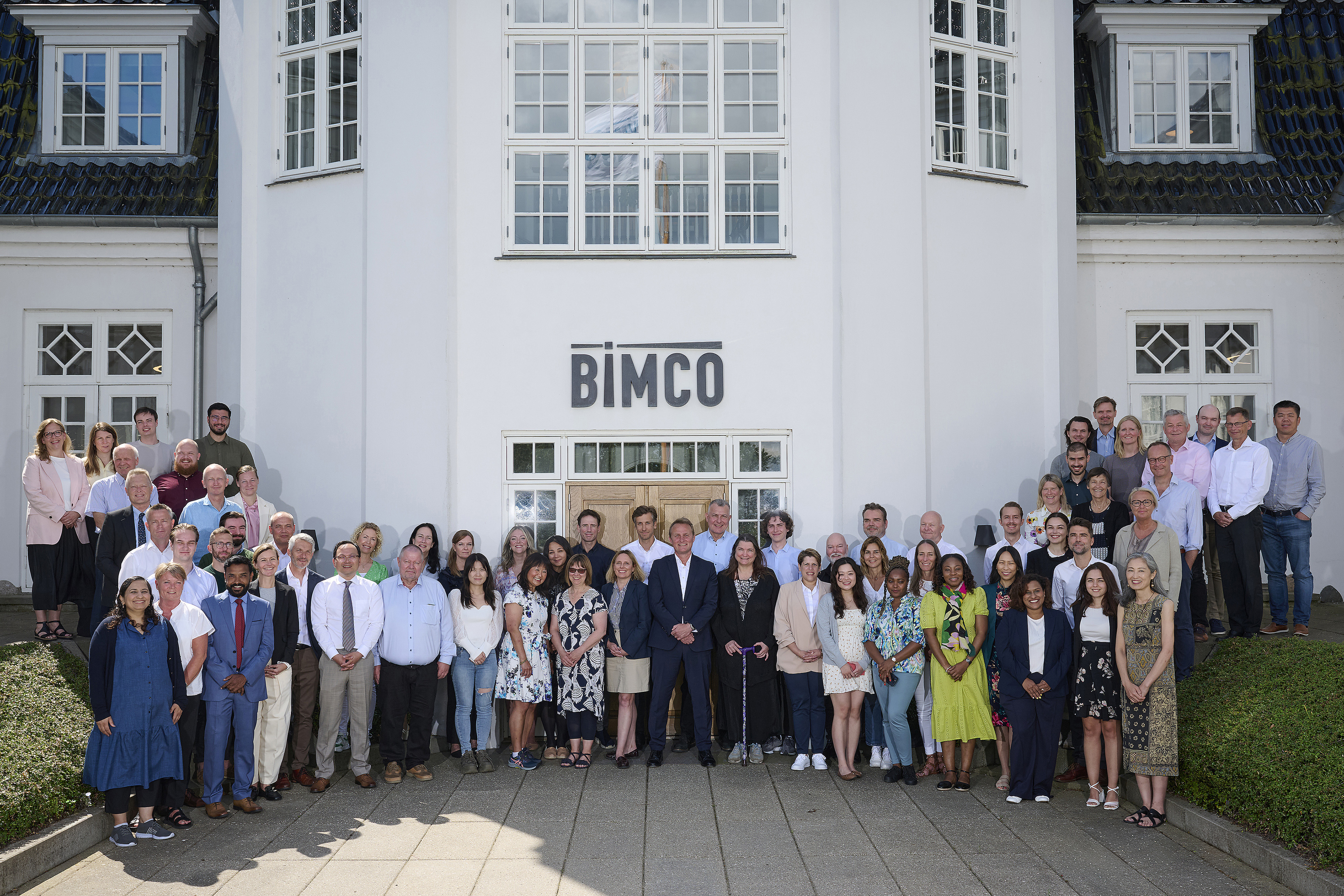 BIMCO staff group photo in front of BIMCO House