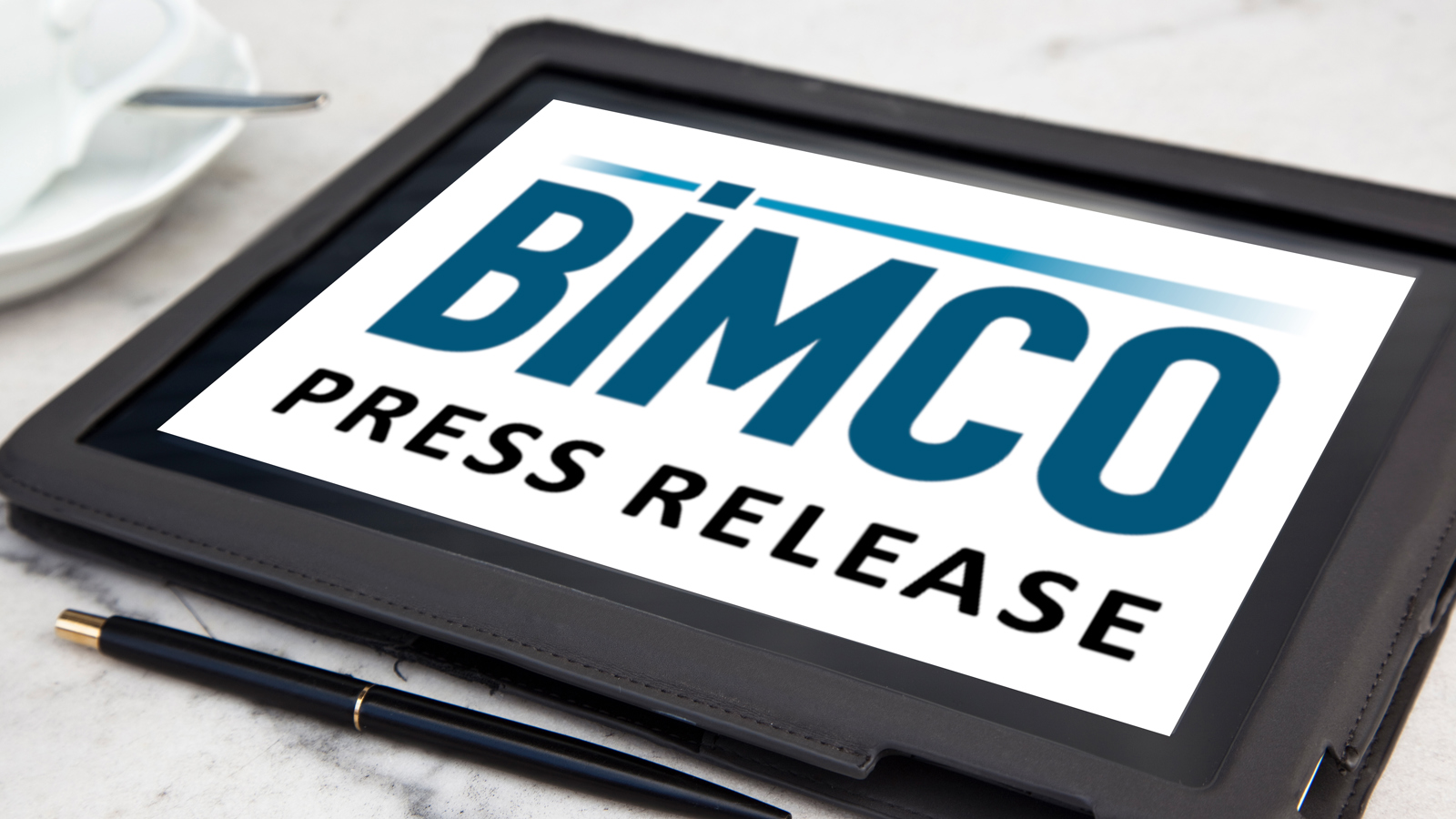 Tablet saying BIMCO Press Release